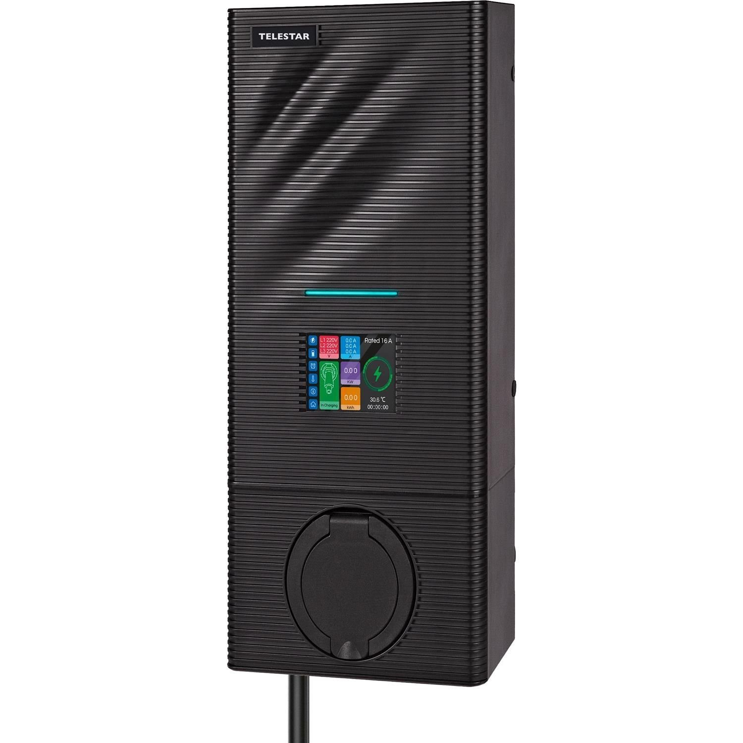 TELESTAR Elektroauto-Ladestation EC 311 S Wallbox (Typ 2, 11 kW, KfW förderfähig, Smart), 3, Freischaltung der Ladevorgänge über Touchscreen Smartphone App