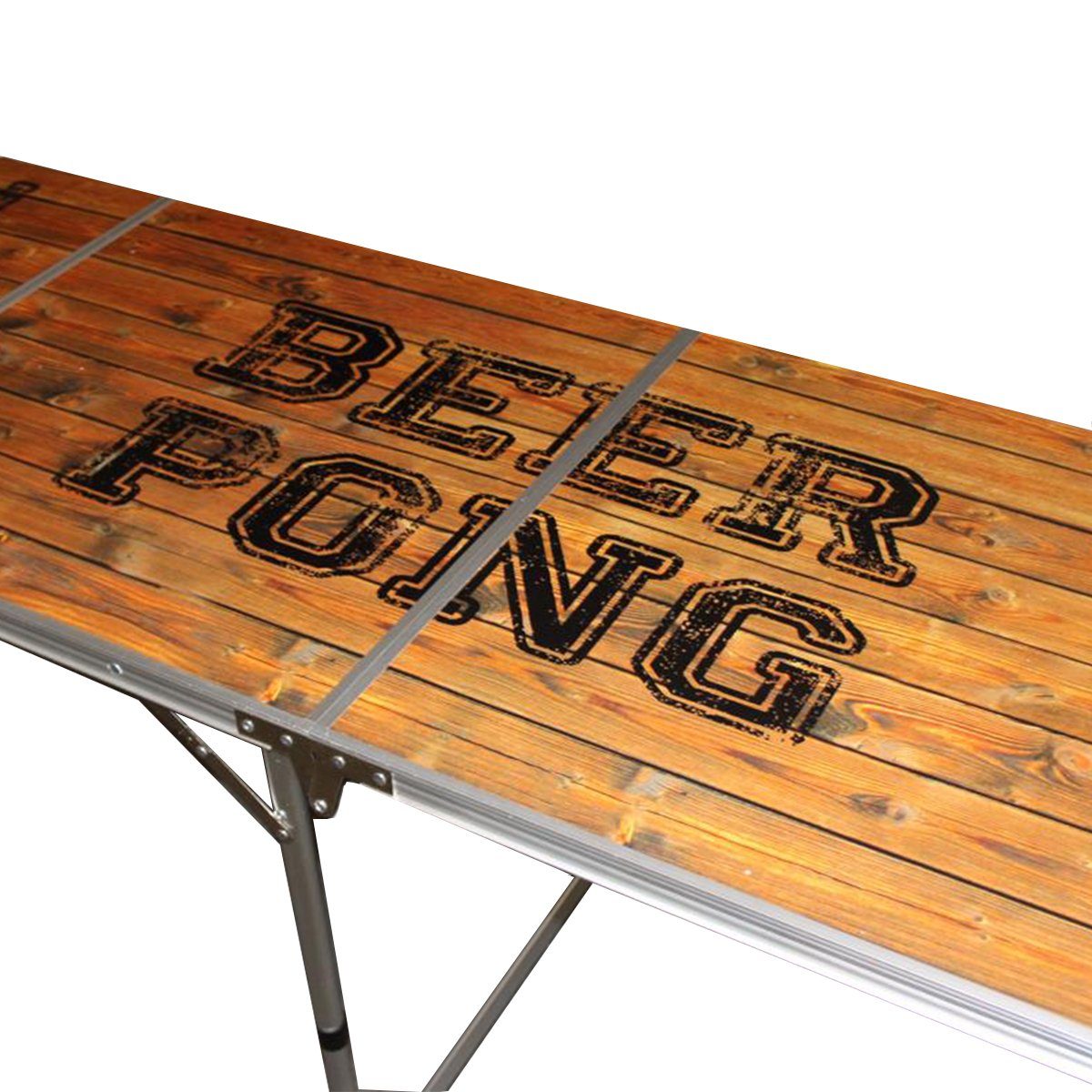 PerfectVibe Klapptisch PerfectVibe Holzoptik Bier-Pong-Tisch mit Löchern Cupholder (1-St)