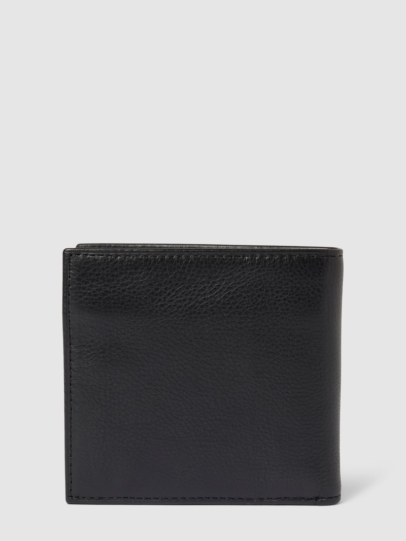 Portemonnaie mit Label-Prägung in schwarz