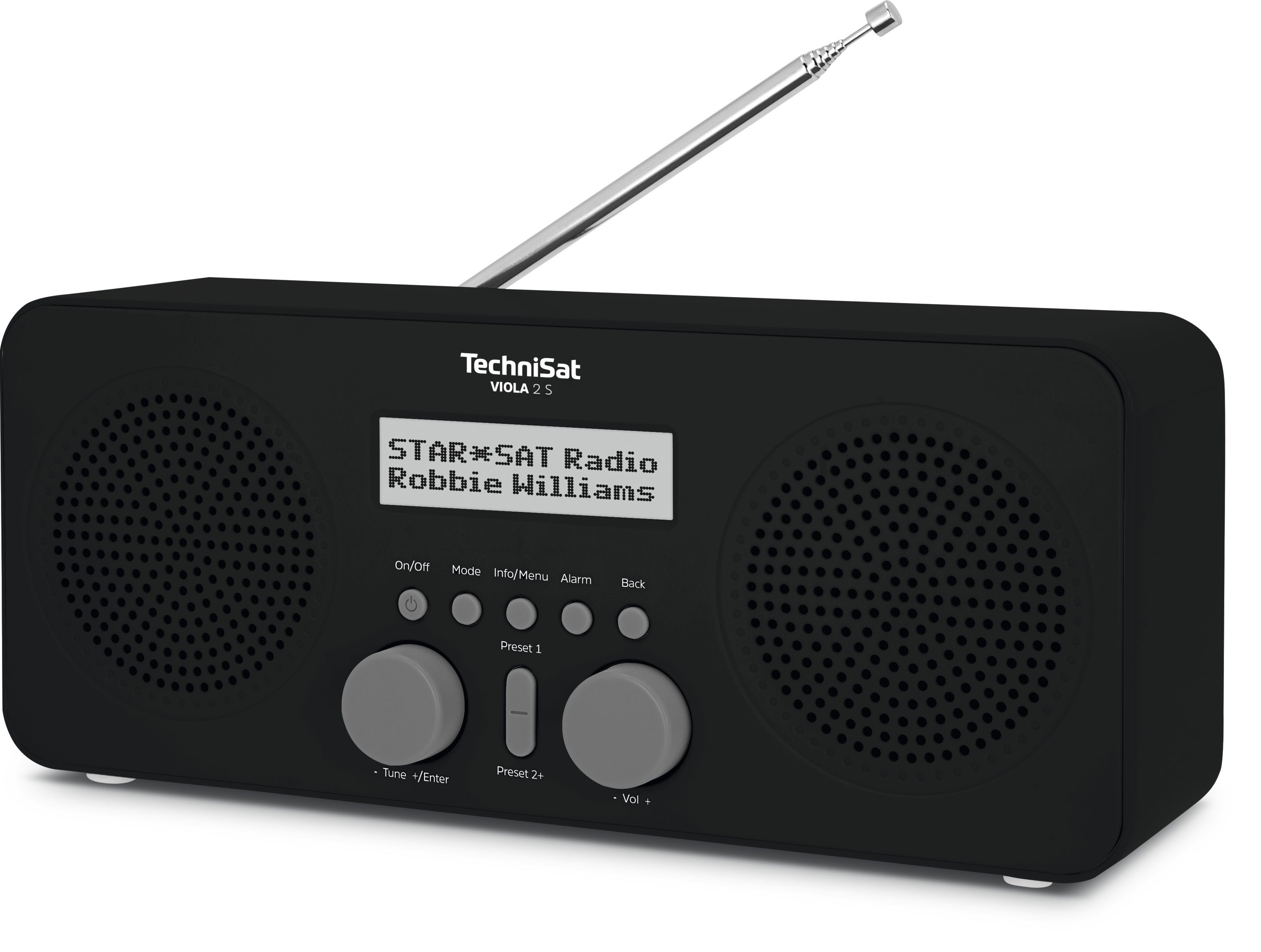 TechniSat VIOLA 2 S Digitalradio (DAB) (Digitalradio (DAB), UKW, 4 W, Weck- und Sleep-Funktion, Netz- und Batteriebetrieb)