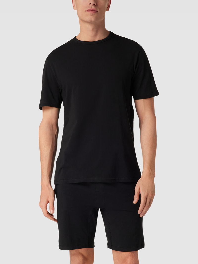Pyjama mit Strukturmuster in schwarz