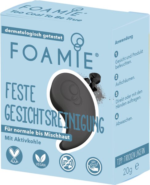 Foamie Feste Gesichtspflege in Reisegröße To Coal To Be True Gesichtspeeling