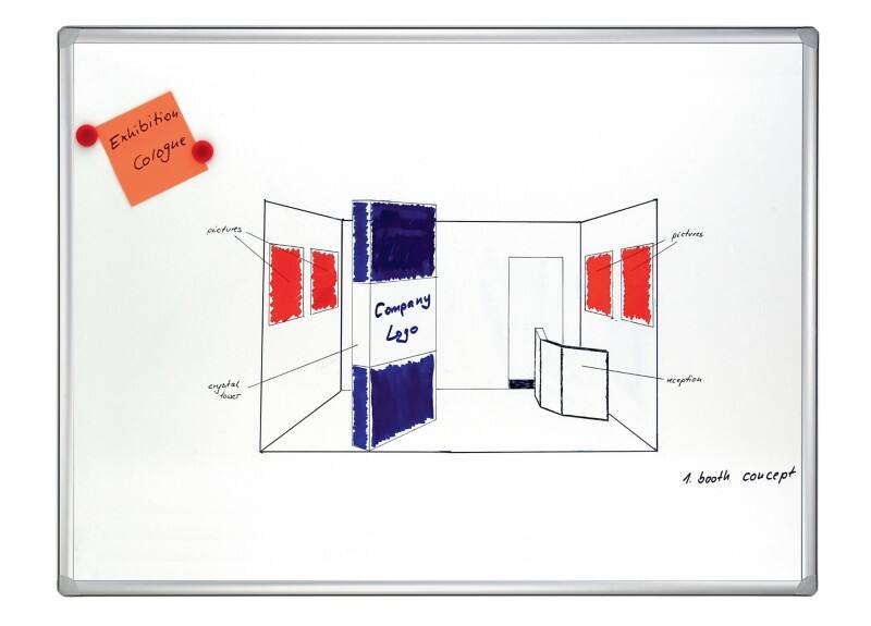 FRANKEN PRO Whiteboard SC8203 Wandmontiert Magnetisch Emaille 120 x 90 cm