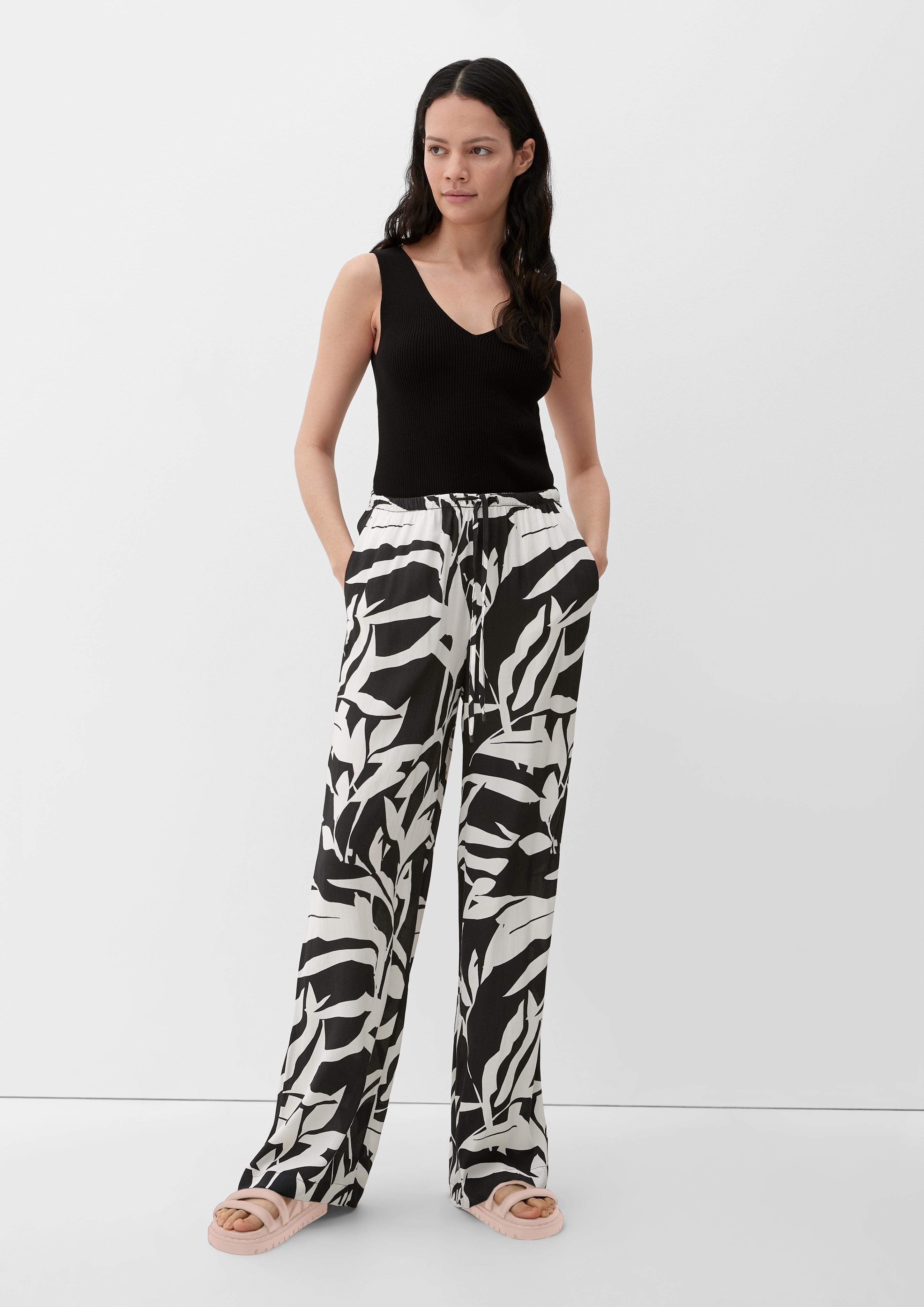 Loose: Hose mit Crêpe-Struktur  2131909-99A3