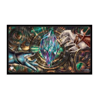 UP - Dominaria United Black Stitched Playmat X for Magic: The Gathering