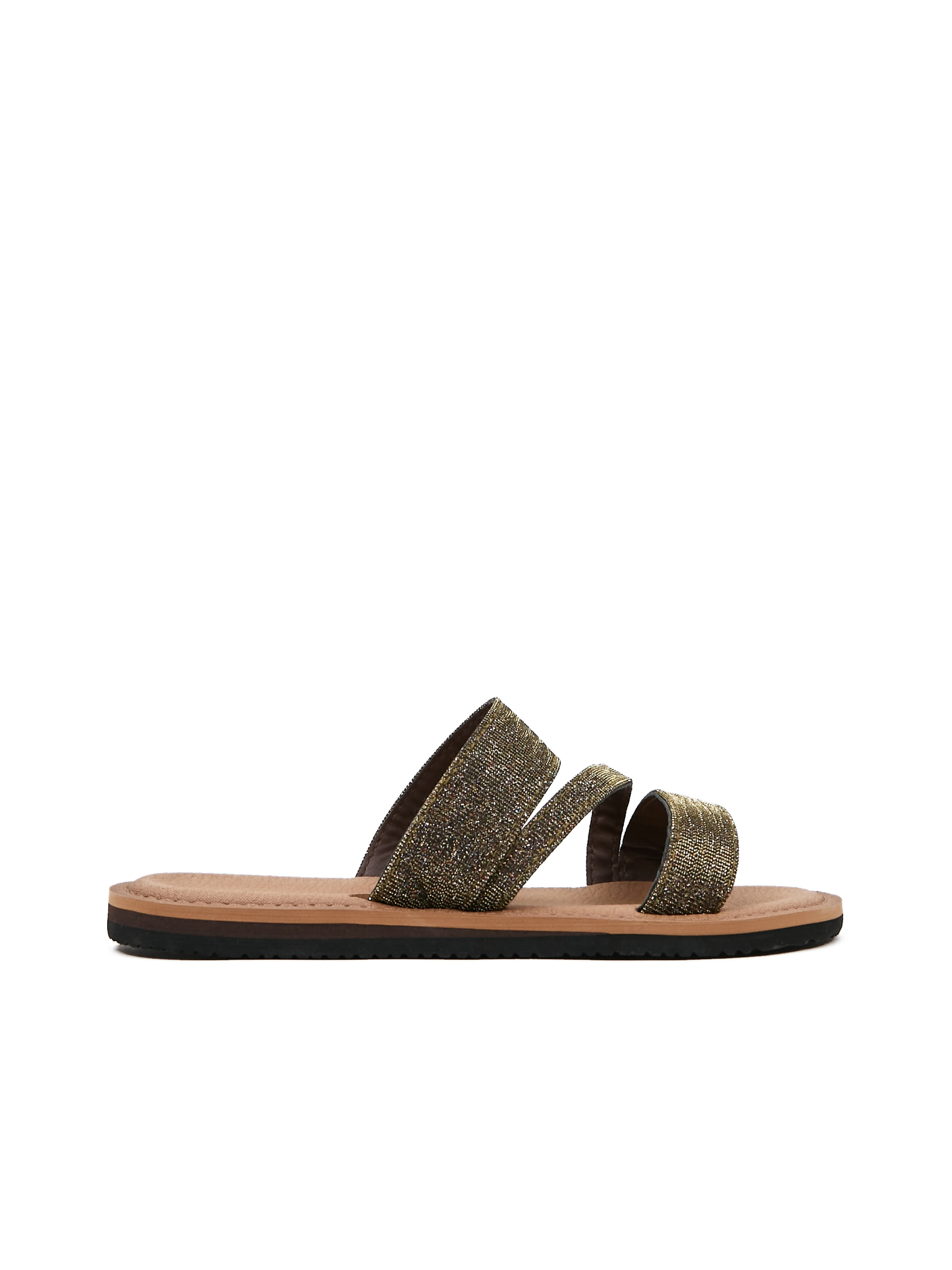 Khakifarbene Damenpantoffeln ORSAY