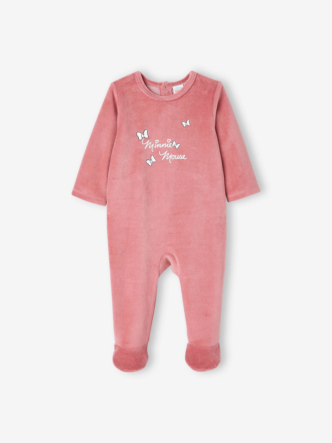 Lot de 2 dors-bien fille DS® Minnie violet fonce uni avec decor