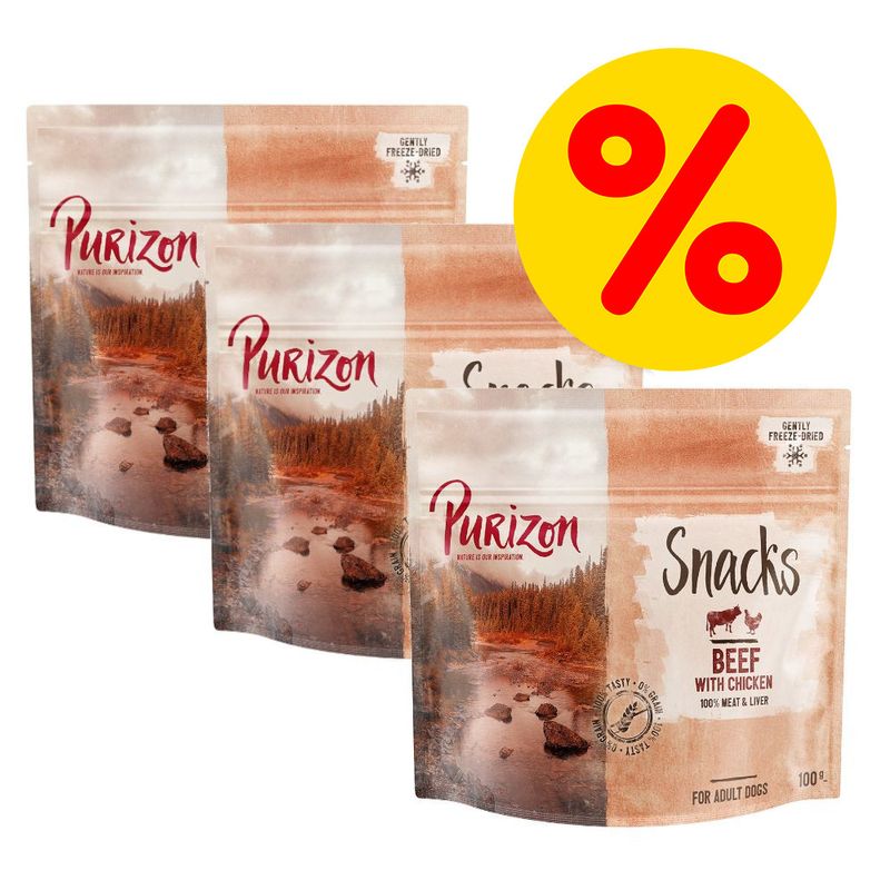 Sparpaket Purizon Hundesnack 3 x 100 g
