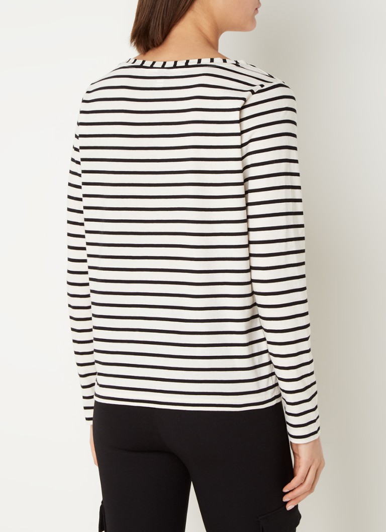 Camicia a maniche lunghe in cotone biologico 10DAYS con stampa a righe