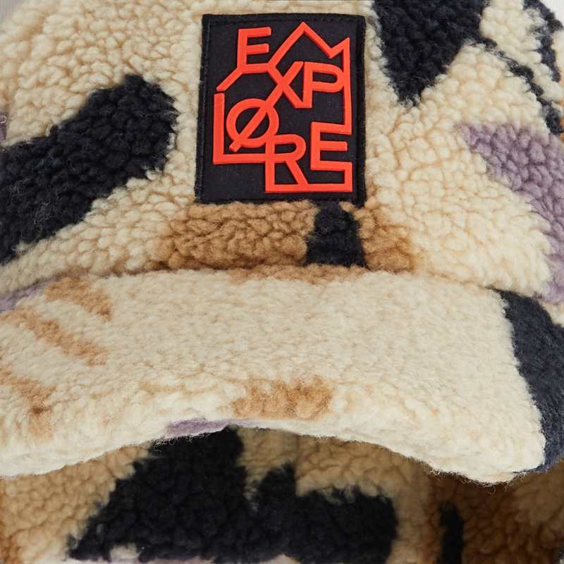 Chapka à imprimés bébé garçon blanc cassé en sherpa Catimini