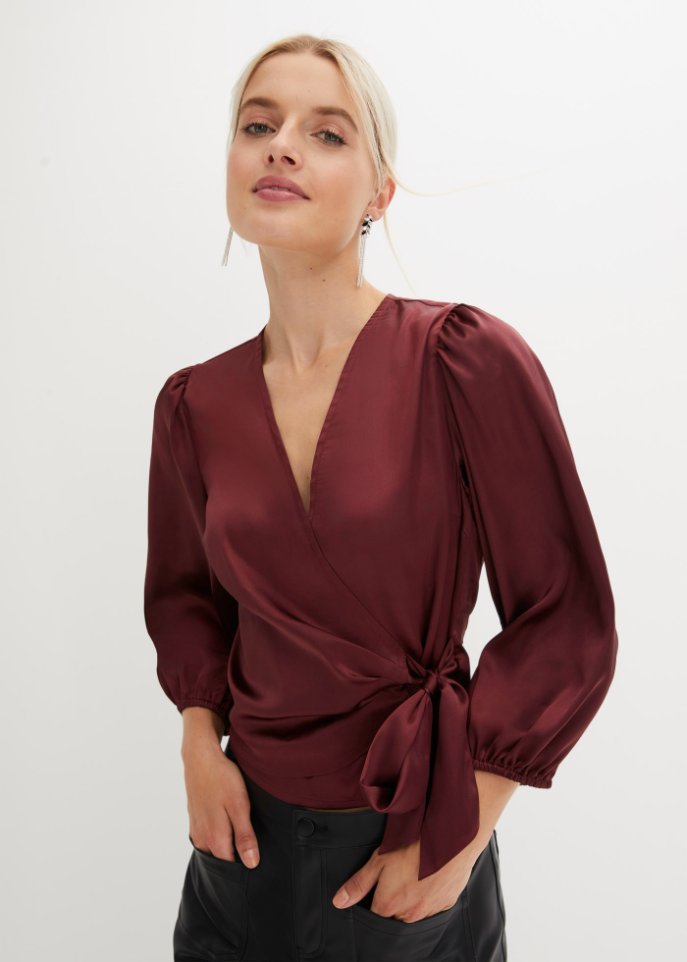 Satin-Bluse