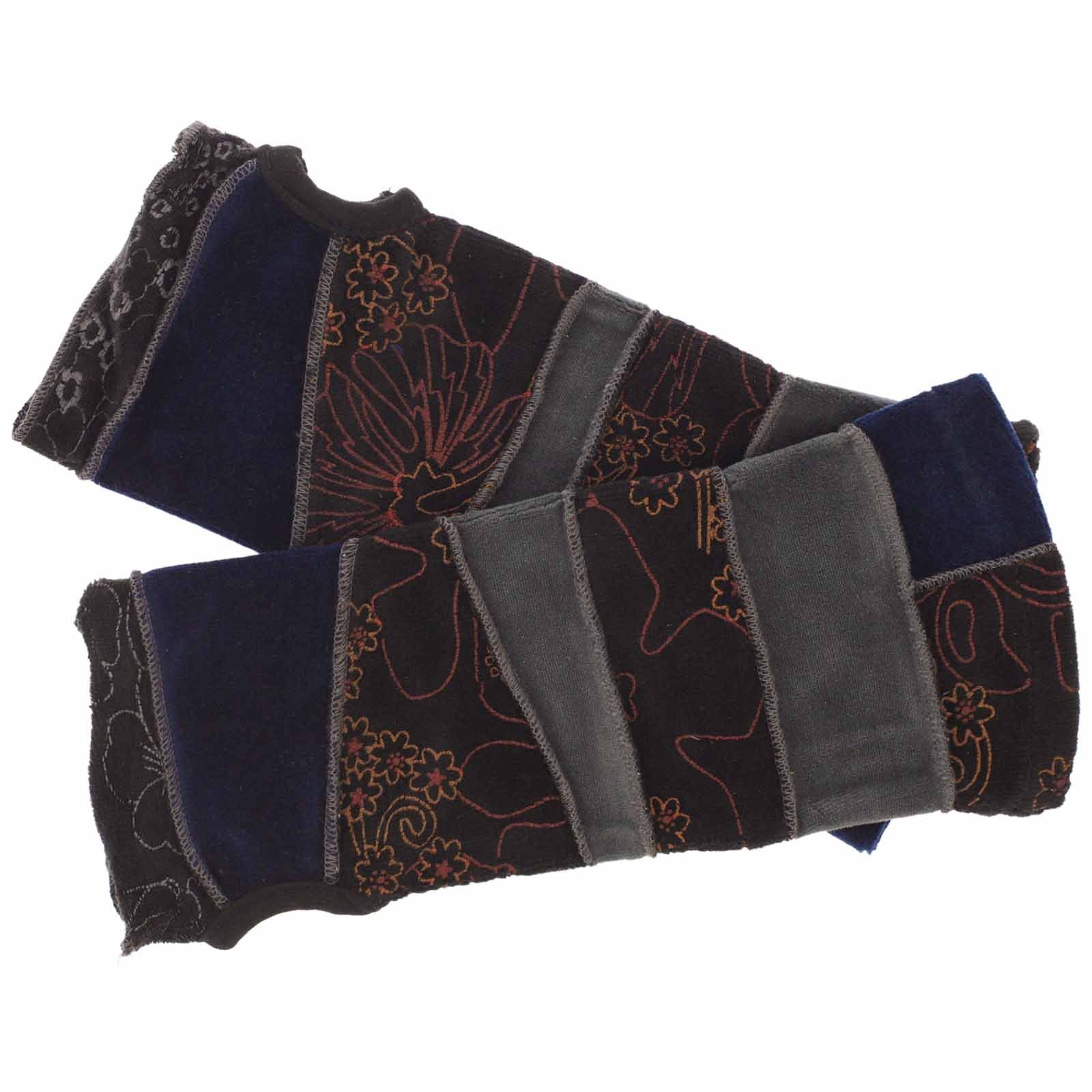 KUNST UND MAGIE Armstulpen Kunst& Magie Damen Samt Armstulpen Stulpen Handwärmer Handschuhe Boho