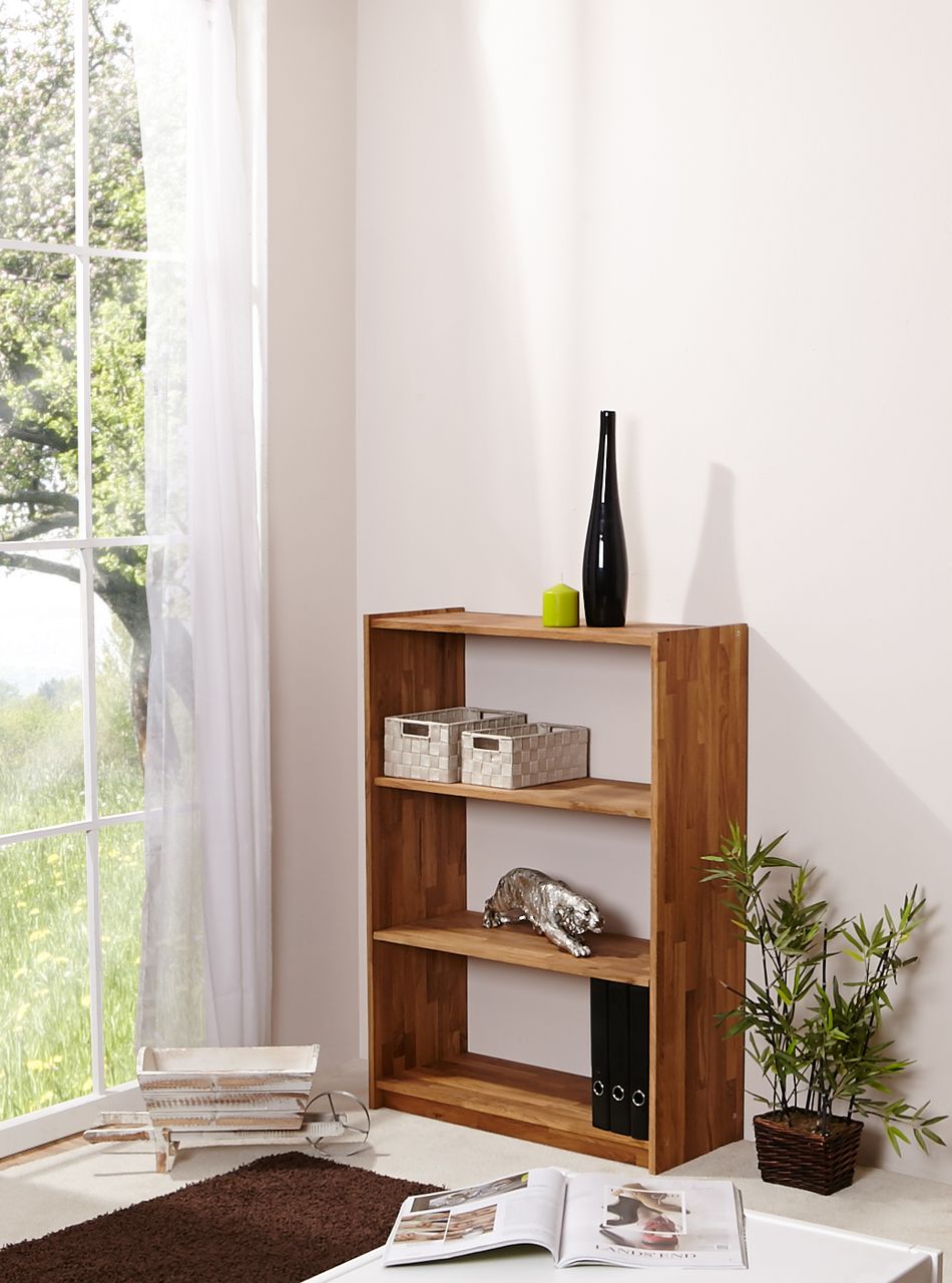 Ticaa Standregal Eiche massiv 111 cm
