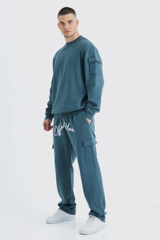 Tall Sweatshirt-Trainingsanzug mit Cargo-Taschen