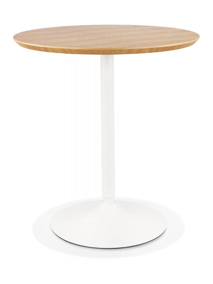 KADIMA DESIGN Runder Esstisch aus Eschenholz mit Metallgestell in Beige-Weiß günstig kaufen onesize
