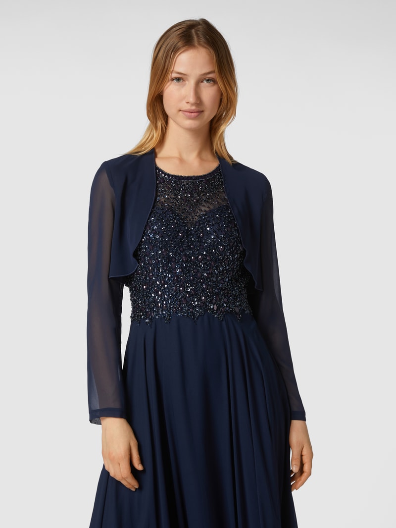 Bolero aus Chiffon in dunkelblau
