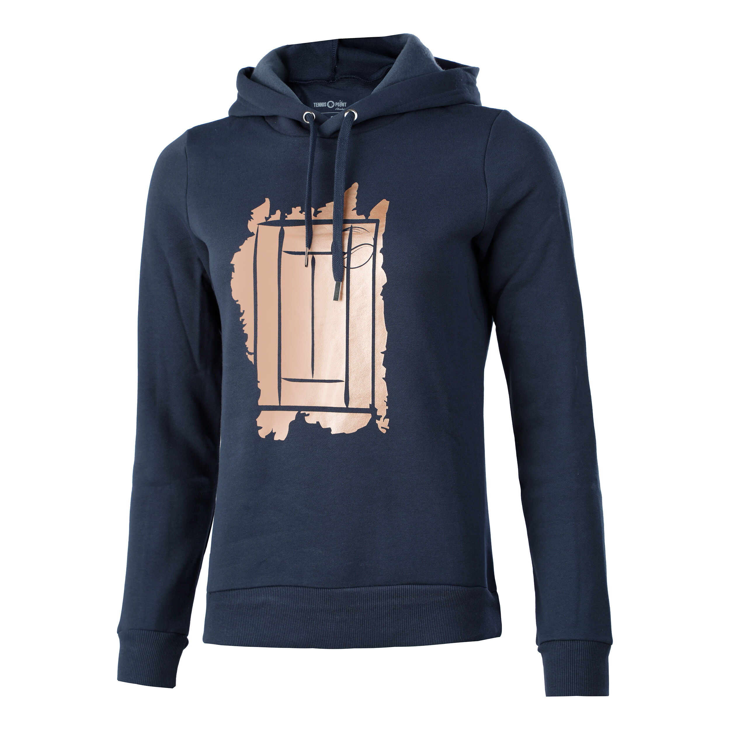 Glitter Court Hoody Damen - Dunkelblau, Gold