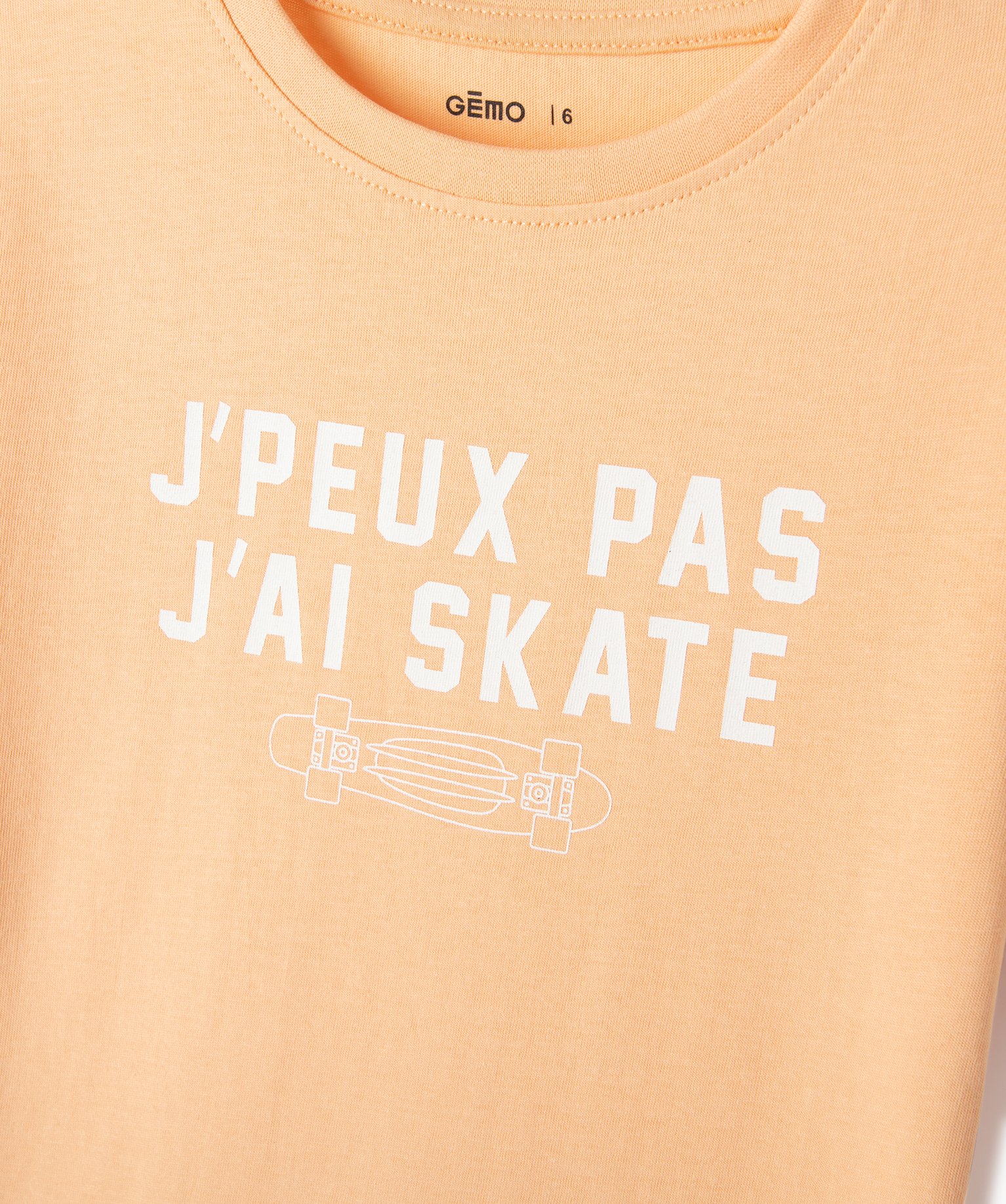 Tee-shirt Garçon à manches courtes avec motifs orange | GEMO