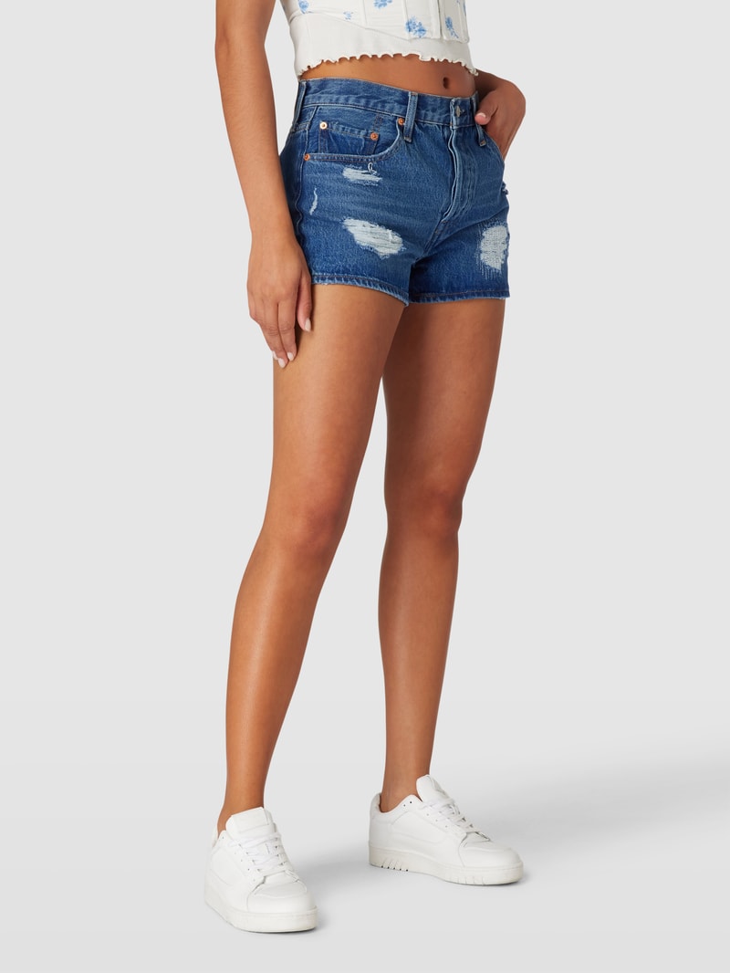 Shorts im Used-Look in jeans