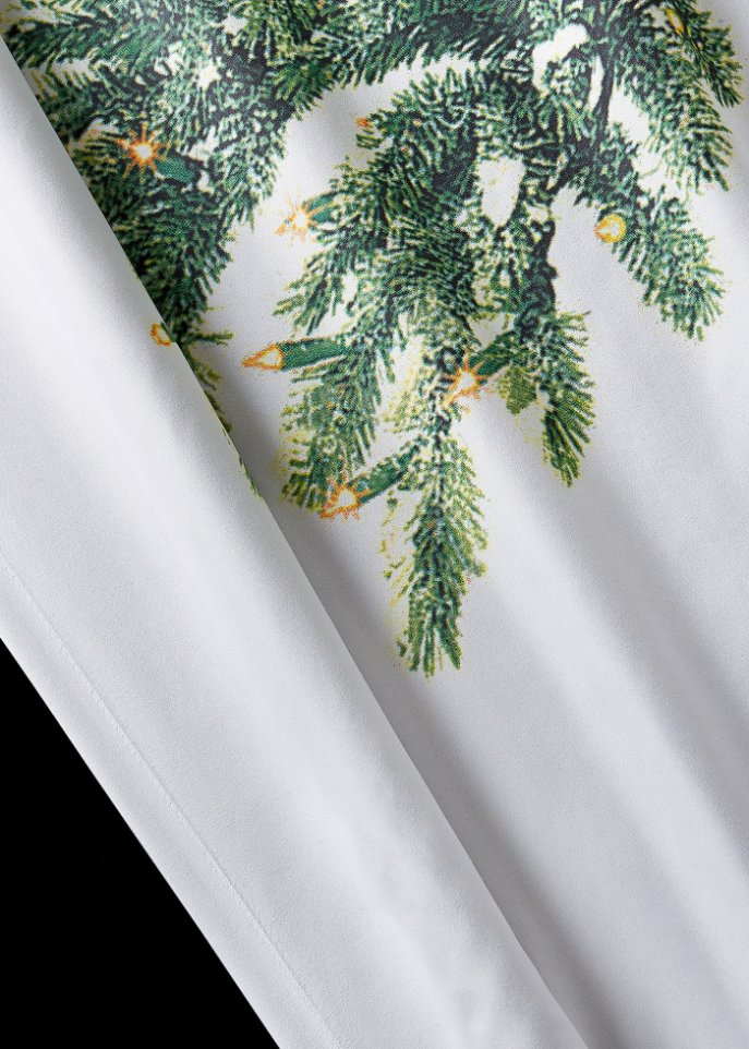 Vorhang mit Tannenbaum Druck (1er Pack)
