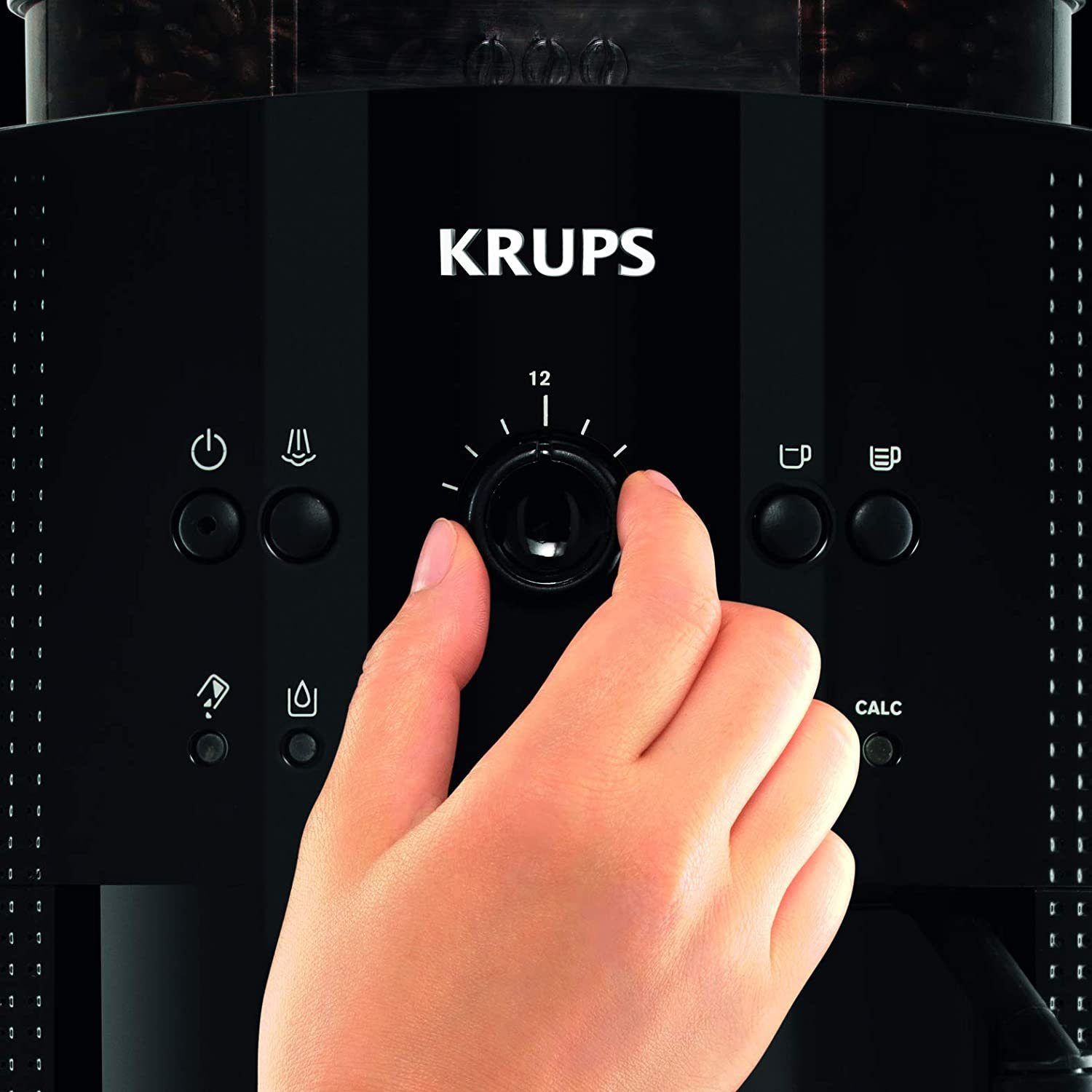 Krups Kaffeevollautomat EA 81R8 Arabica Kaffeevollautomat, Espressomaschine, 1,8 l Wassertank, 1450 W, 2-Tassen-Funktion, Milchsystem mit CappucinoPlus-Düse