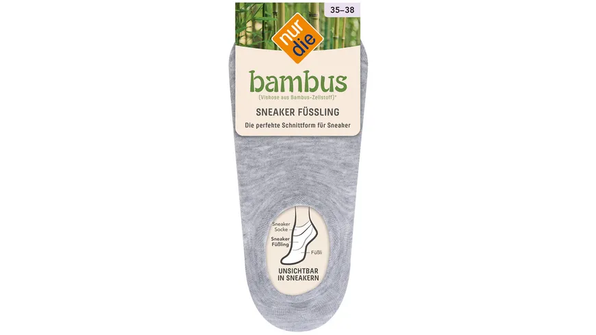 NUR DIE Damen Kurzsocken mit Komfortbund 2er Pack hellgrau melange
