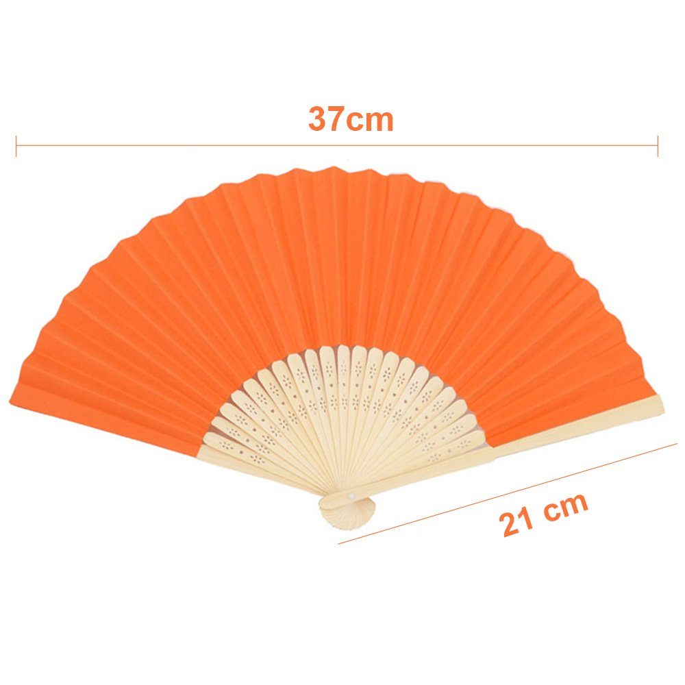 FeelGlad Handfächer Seide Bambus Faltfächer,Hochzeitsgeschenk,(Farbe zufällig)