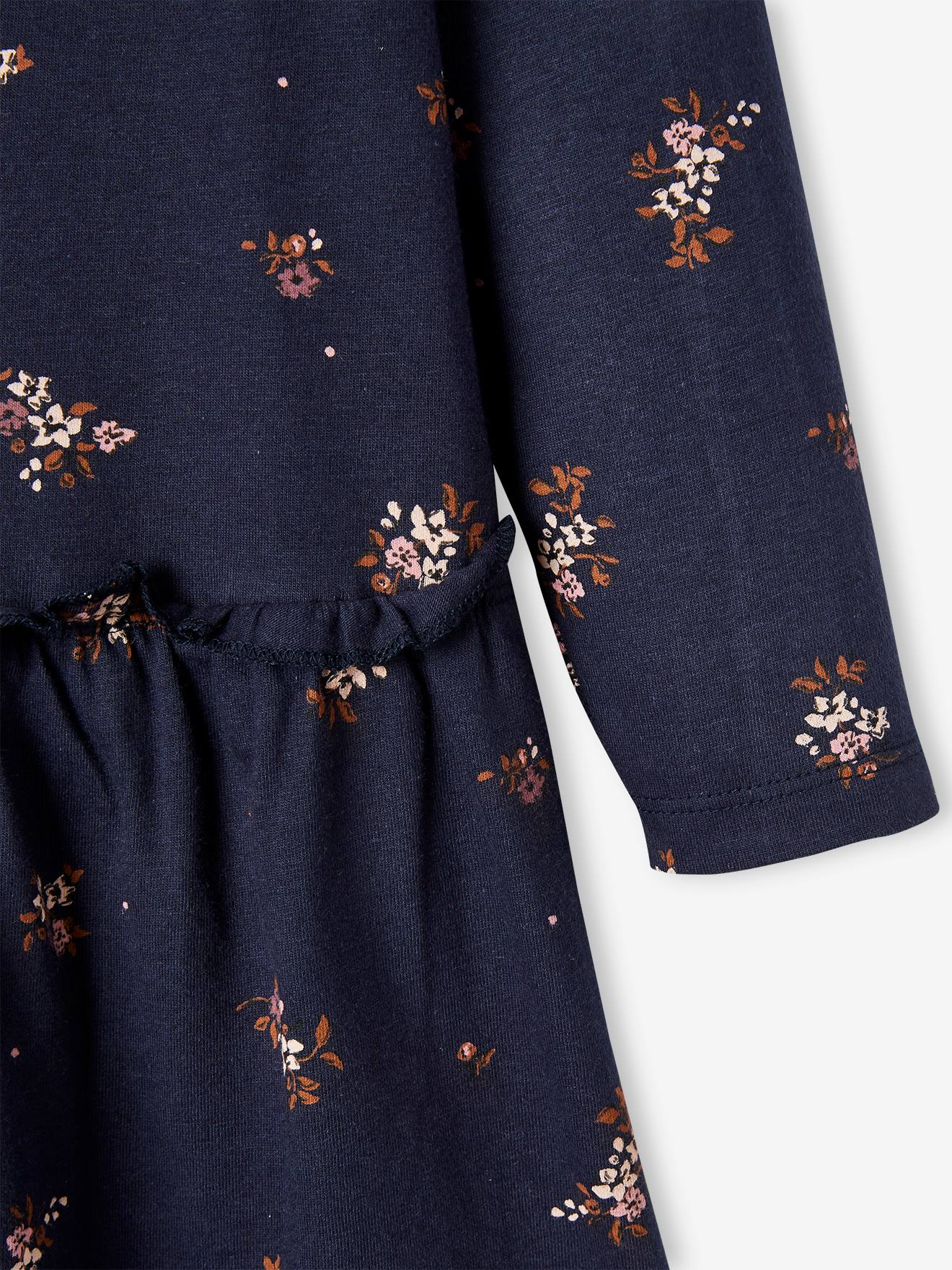 Vertbaudet Mädchen Kleid BASIC - nachtblau bedruckt