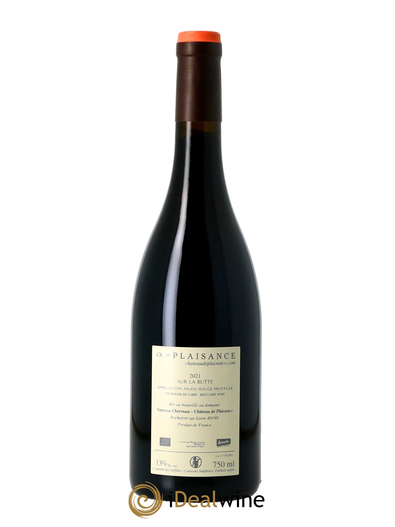 Anjou Sur La Butte Château de Plaisance  2021 - Lot de 1 Bouteille