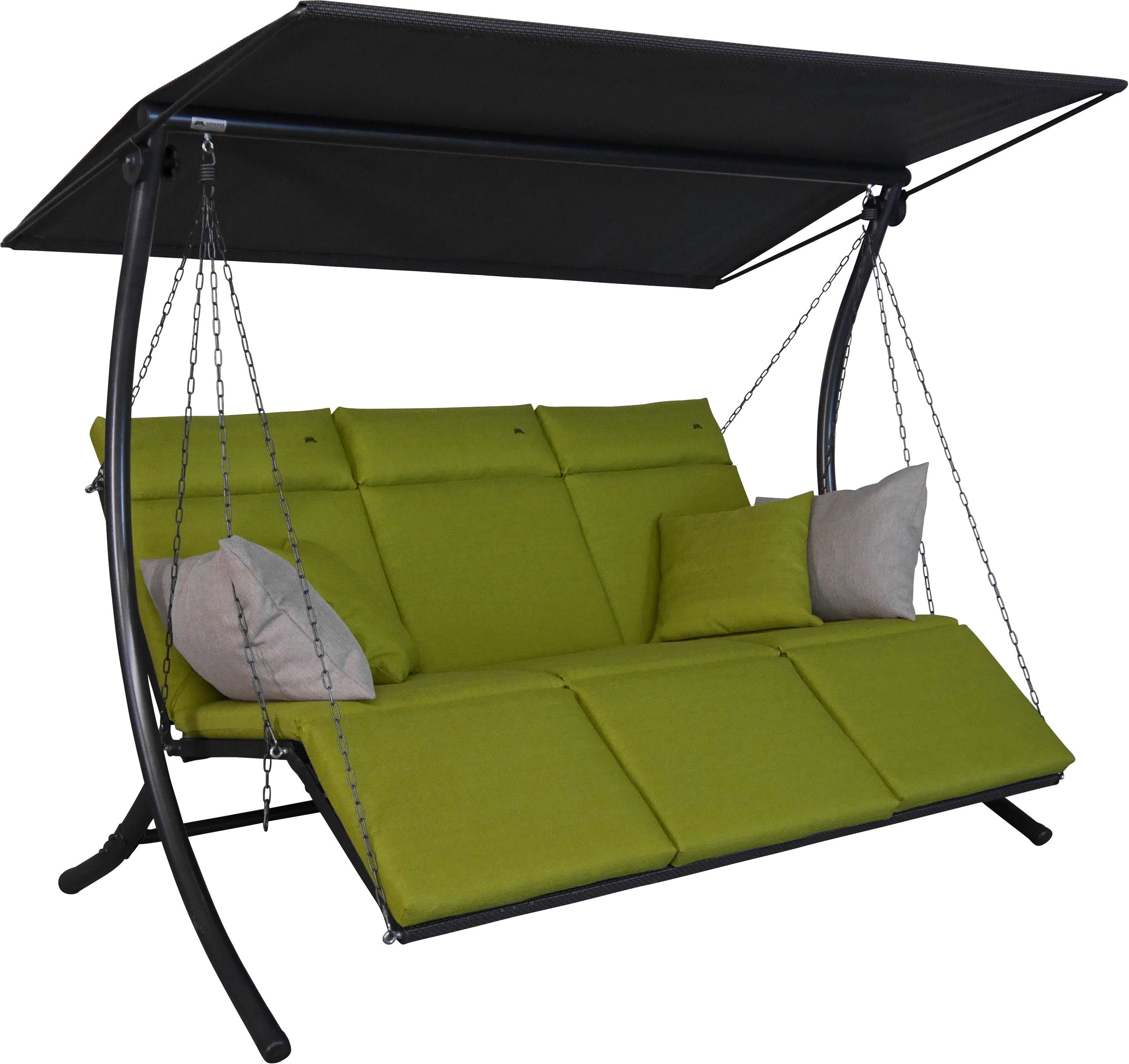 Angerer Freizeitmöbel Hollywoodschaukel Swing Smart lime, 3-Sitzer, Bettfunktion, wetterfest