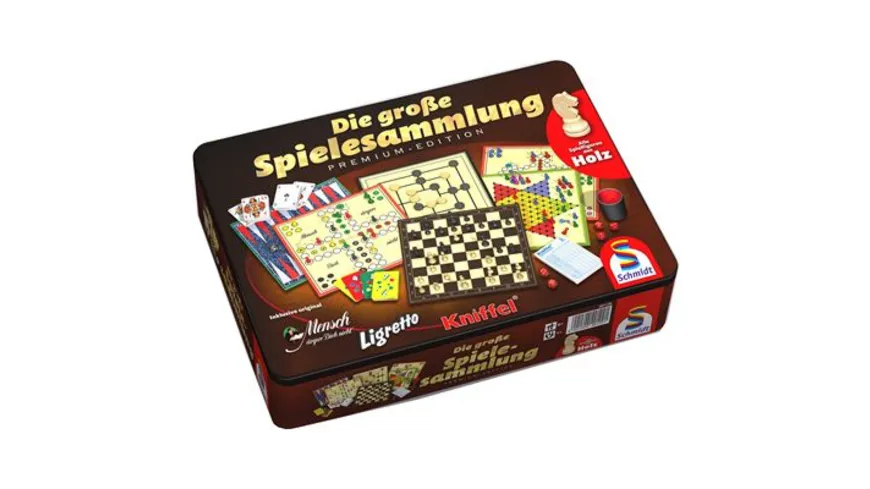 Schmidt Spiele - Spielesammlungen - Die große Spielesammlung, Metalldose.