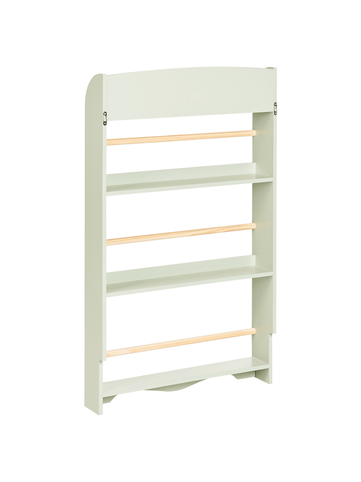 Beliani Bücherregal LILOET in Grün/Heller Holzfarbton - (W) 60 x (H) 100 x (L) 12 cm günstig kaufen onesize