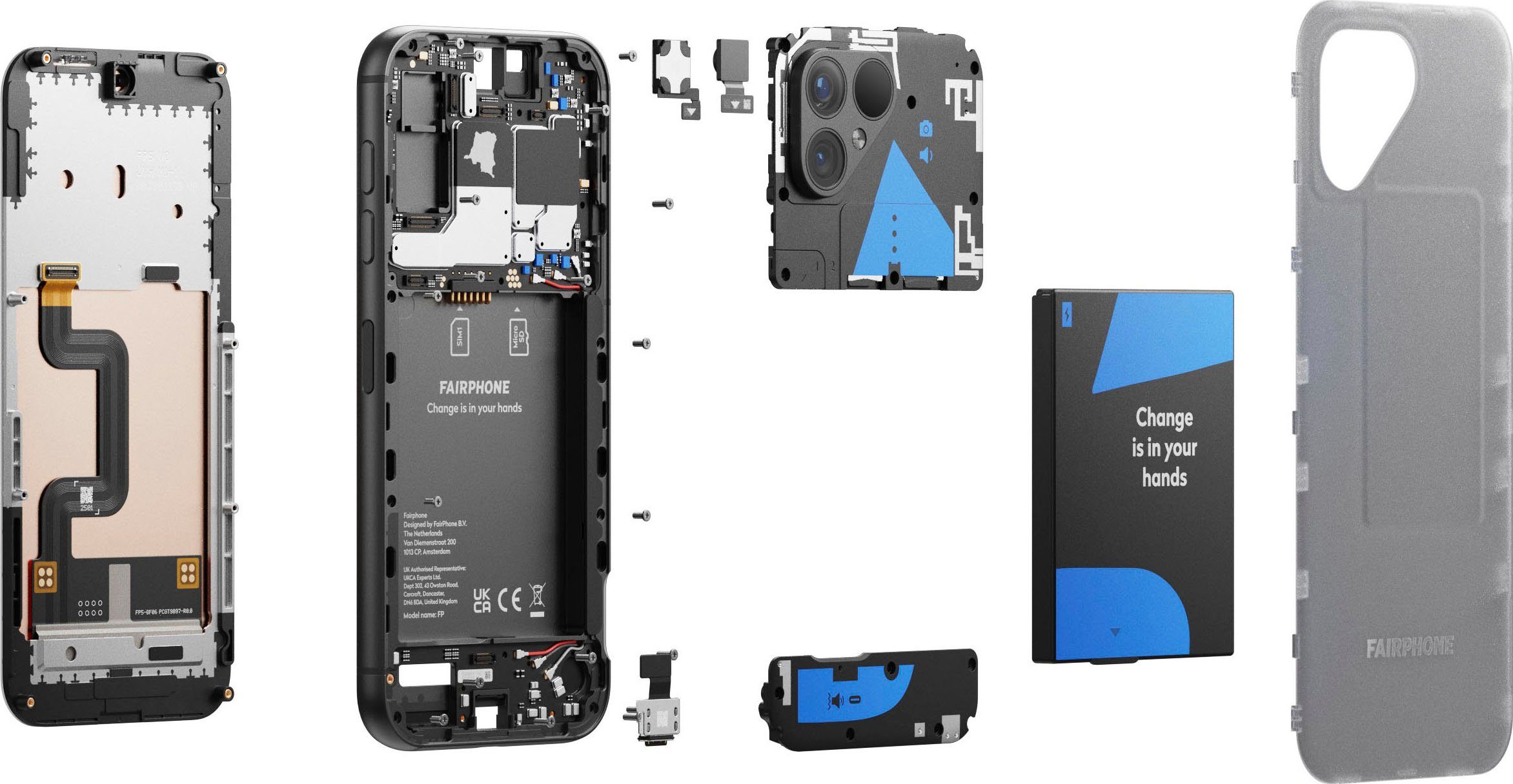 Fairphone FAIRPHONE 5 Smartphone (16,40 cm/6,46 Zoll, 256 GB Speicherplatz, 50 MP Kamera)