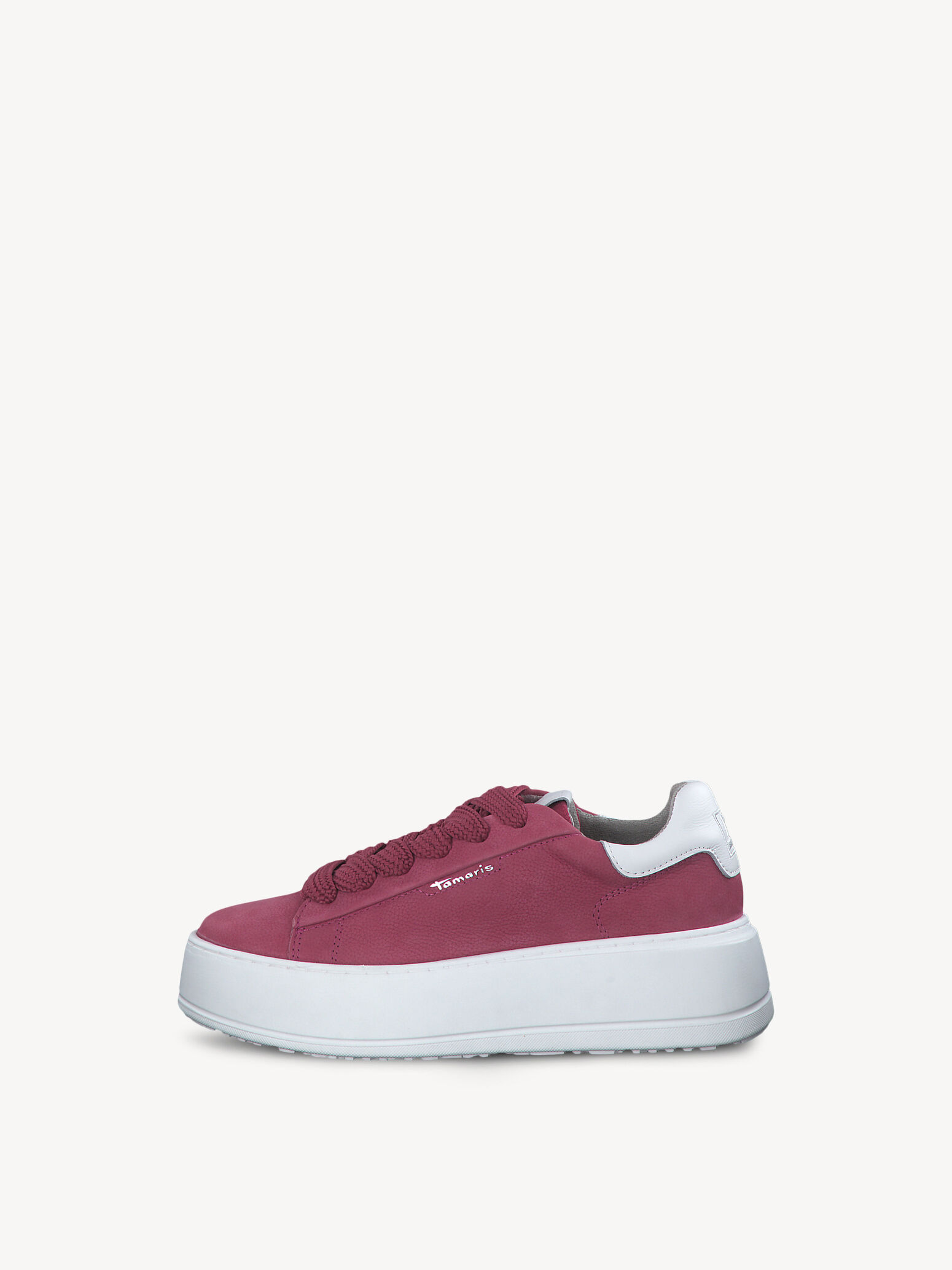 Basket en cuir - rose fuchsia