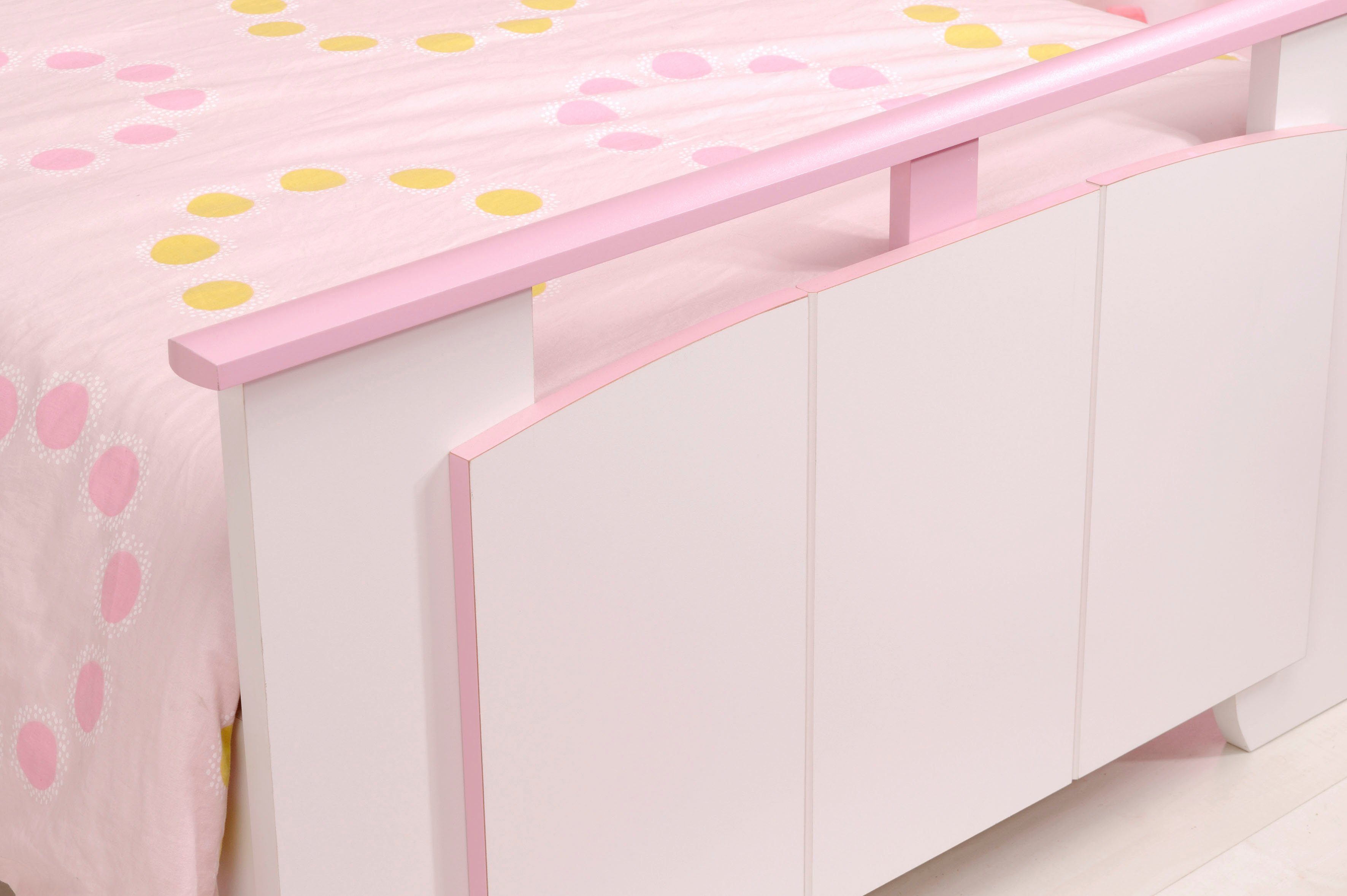 Parisot Jugendzimmer-Set Biotiful, (4-St., Bett, Nachttisch, Schubkastenkommode, Schreibtisch)