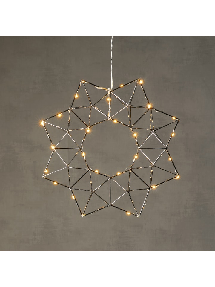 STAR Trading LED Deko-Kranz 'Edge, silber, Ø 40cm günstig kaufen onesize
