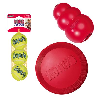 KONG Sparset: Frisbee, KONG Classic, Tennisbälle