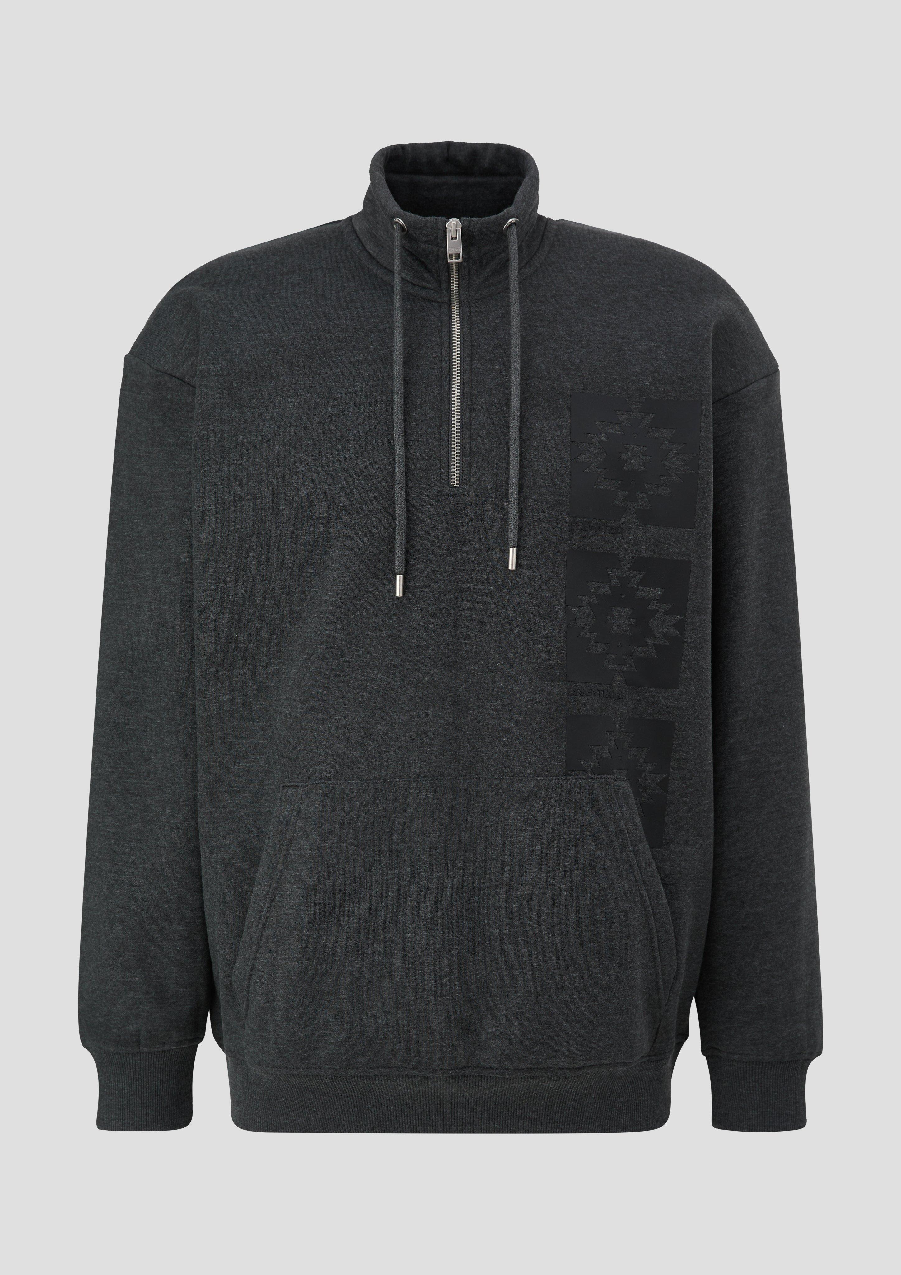 Sweatshirt mit Troyer-Kragen  2138684-98D1