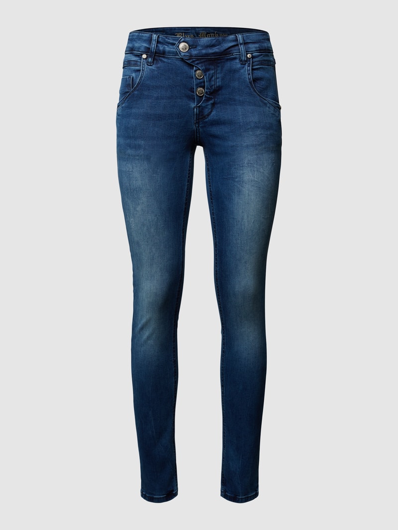 Skinny Fit Jeans mit Stretch-Anteil Modell 'Manie' in blau