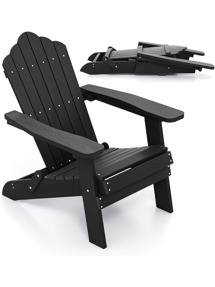 COSTWAY Adirondack Stuhl klappbar in Schwarz günstig kaufen onesize