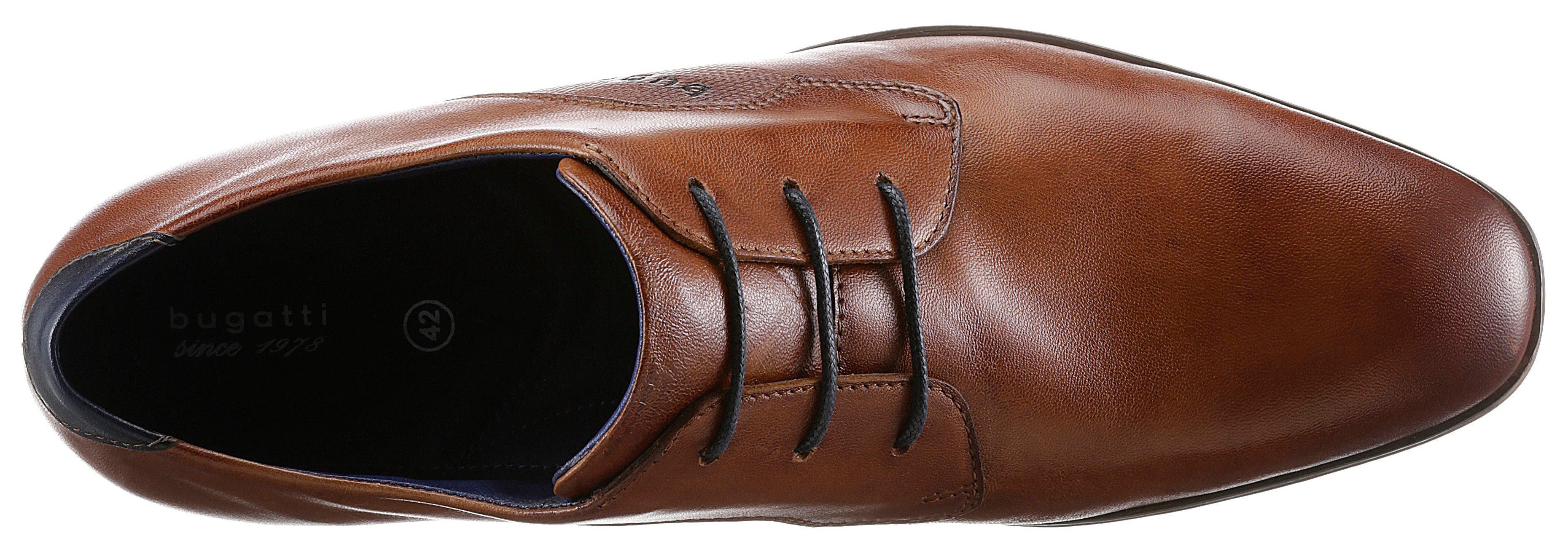 bugatti Schnürschuh mit seitlicher Logoprägung