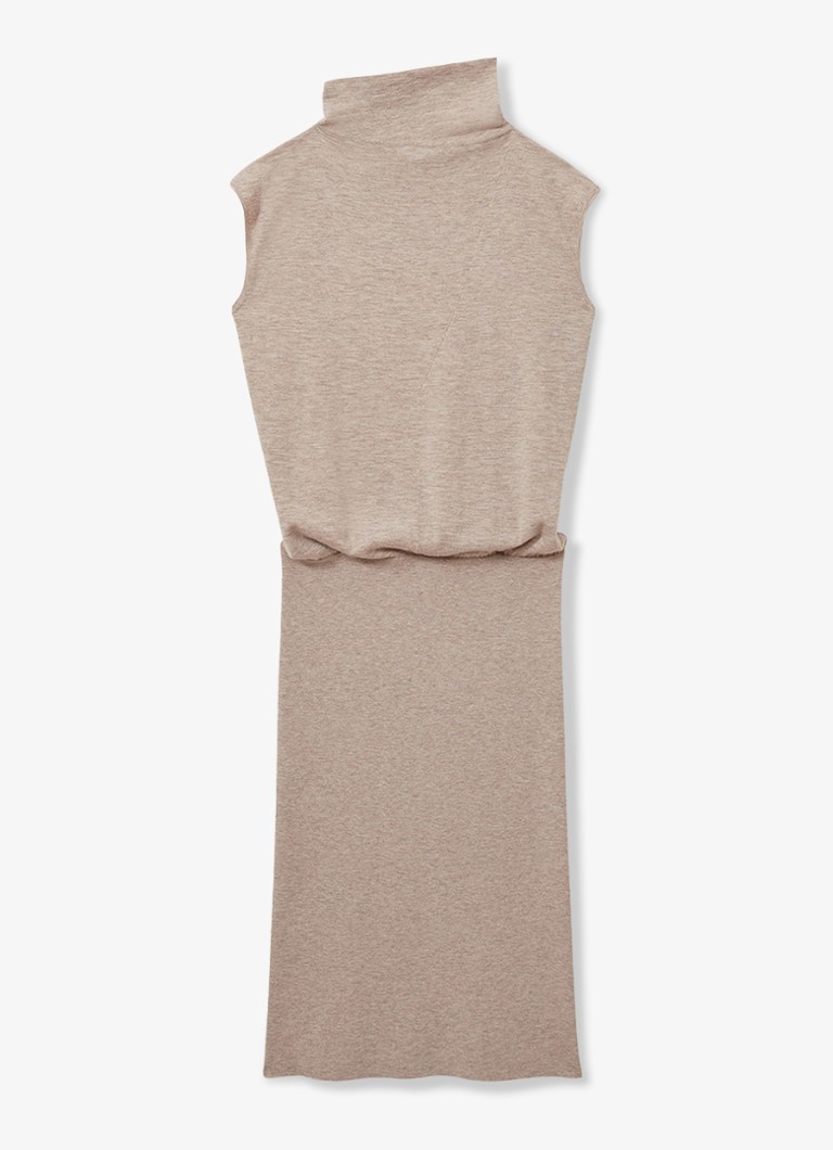 Vestido midi Reiss Hester en punto de mezcla de cachemir fino con cuello alto