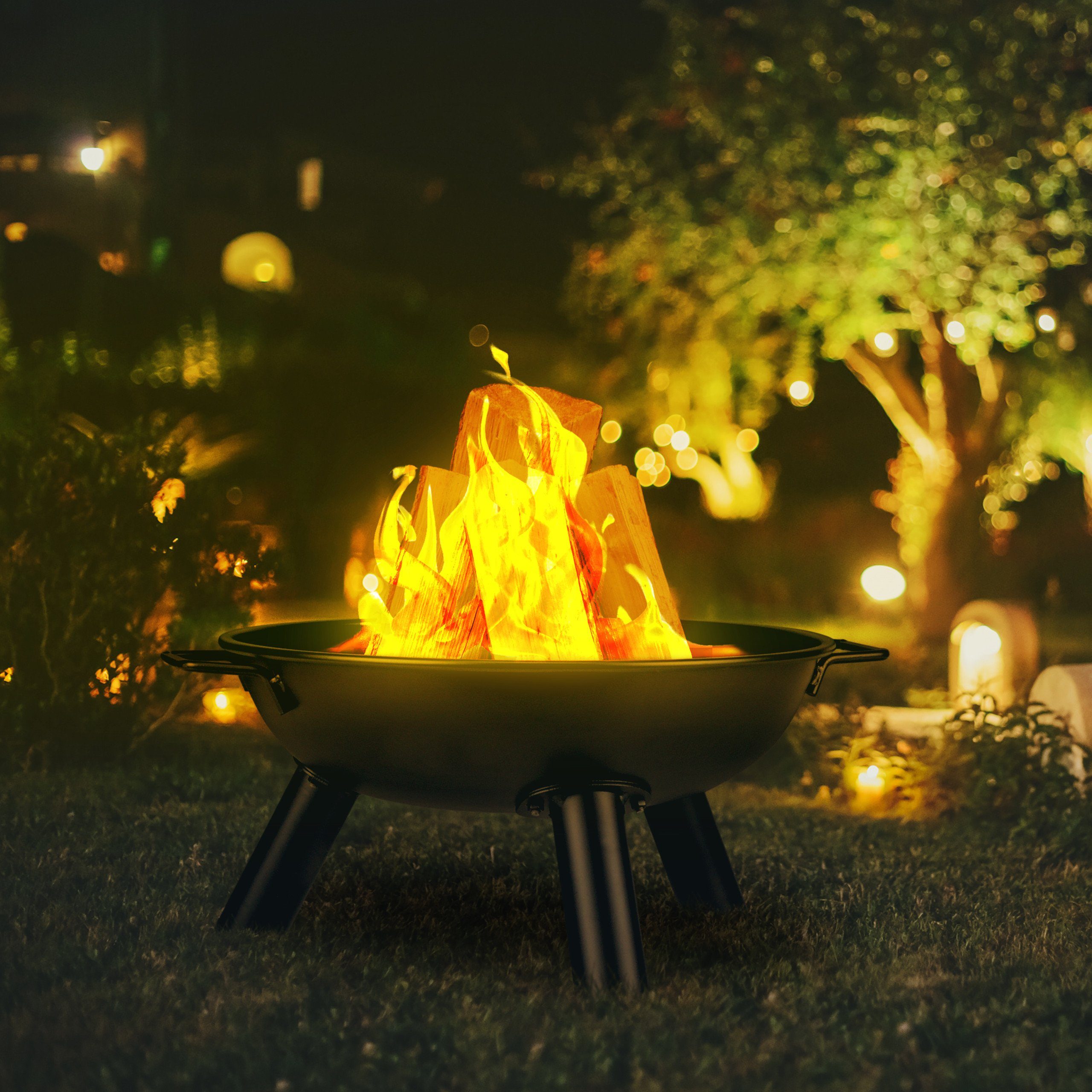 relaxdays Feuerschale Feuerschale 44 cm Durchmesser