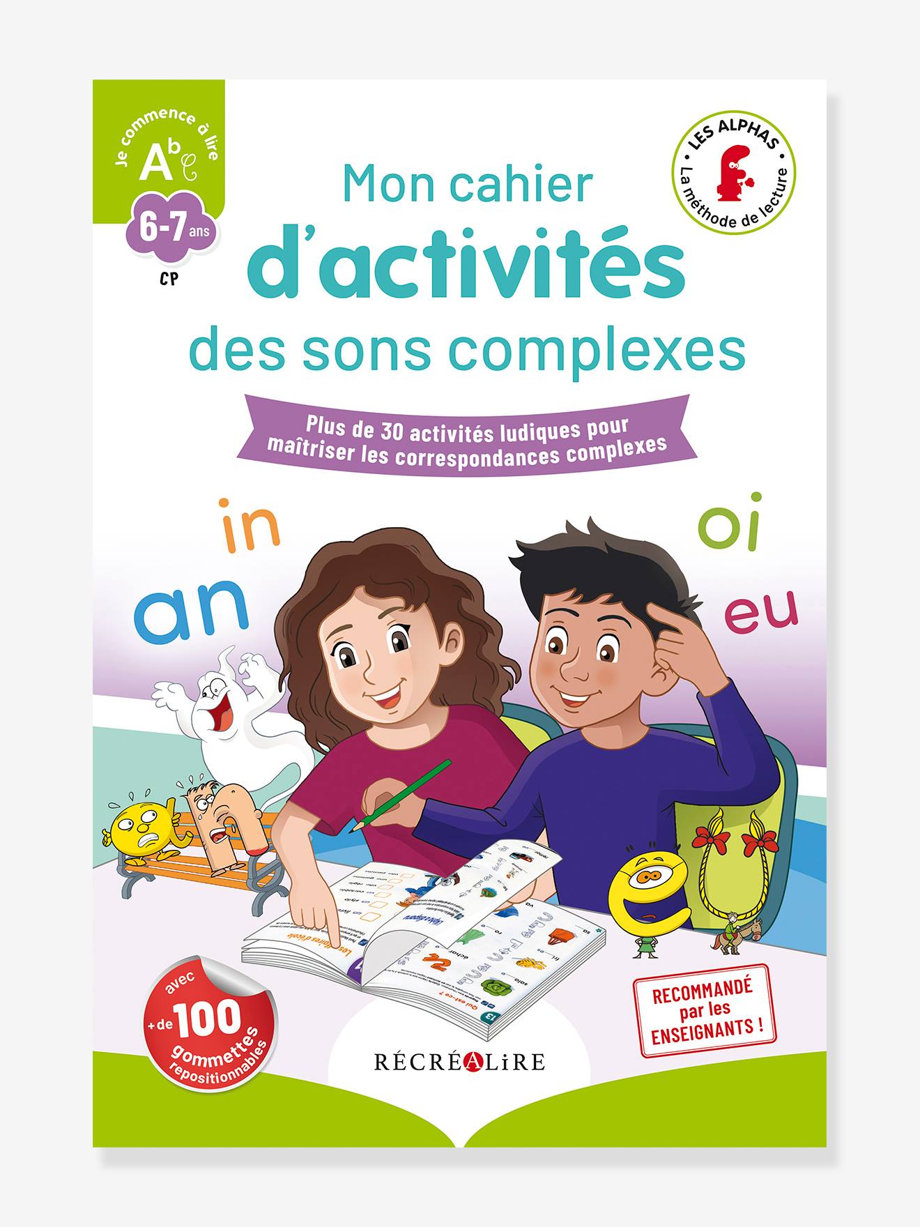 Mon cahier d’activités des sons complexes RÉCRÉALIRE blanc
