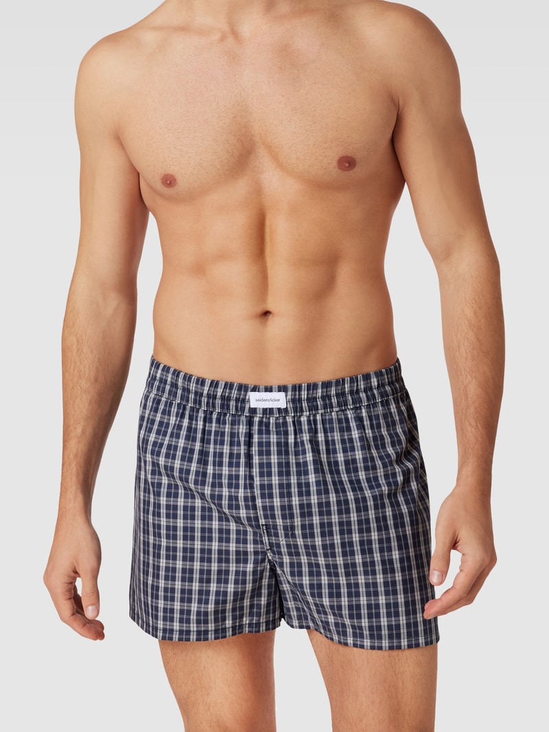 Boxershorts mit Allover-Muster im 2er-Pack in blau