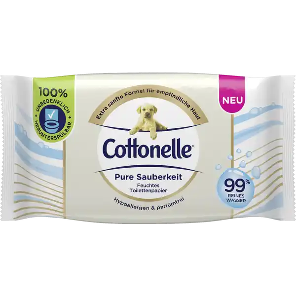 Pure Sauberkeit feuchtes Toilettenpapier