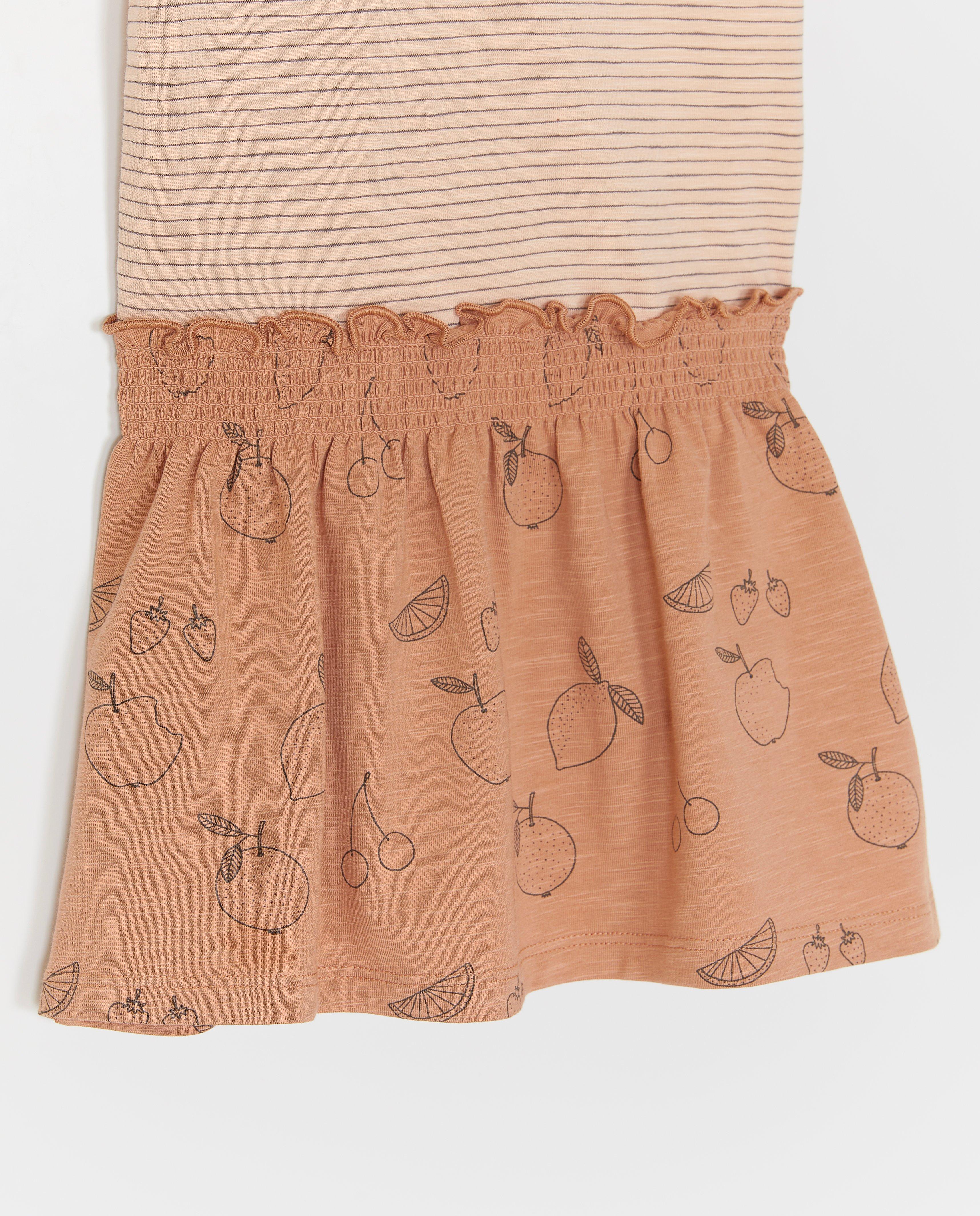 Rochie Feetje cu imprimeu de fructe portocaliu deschis