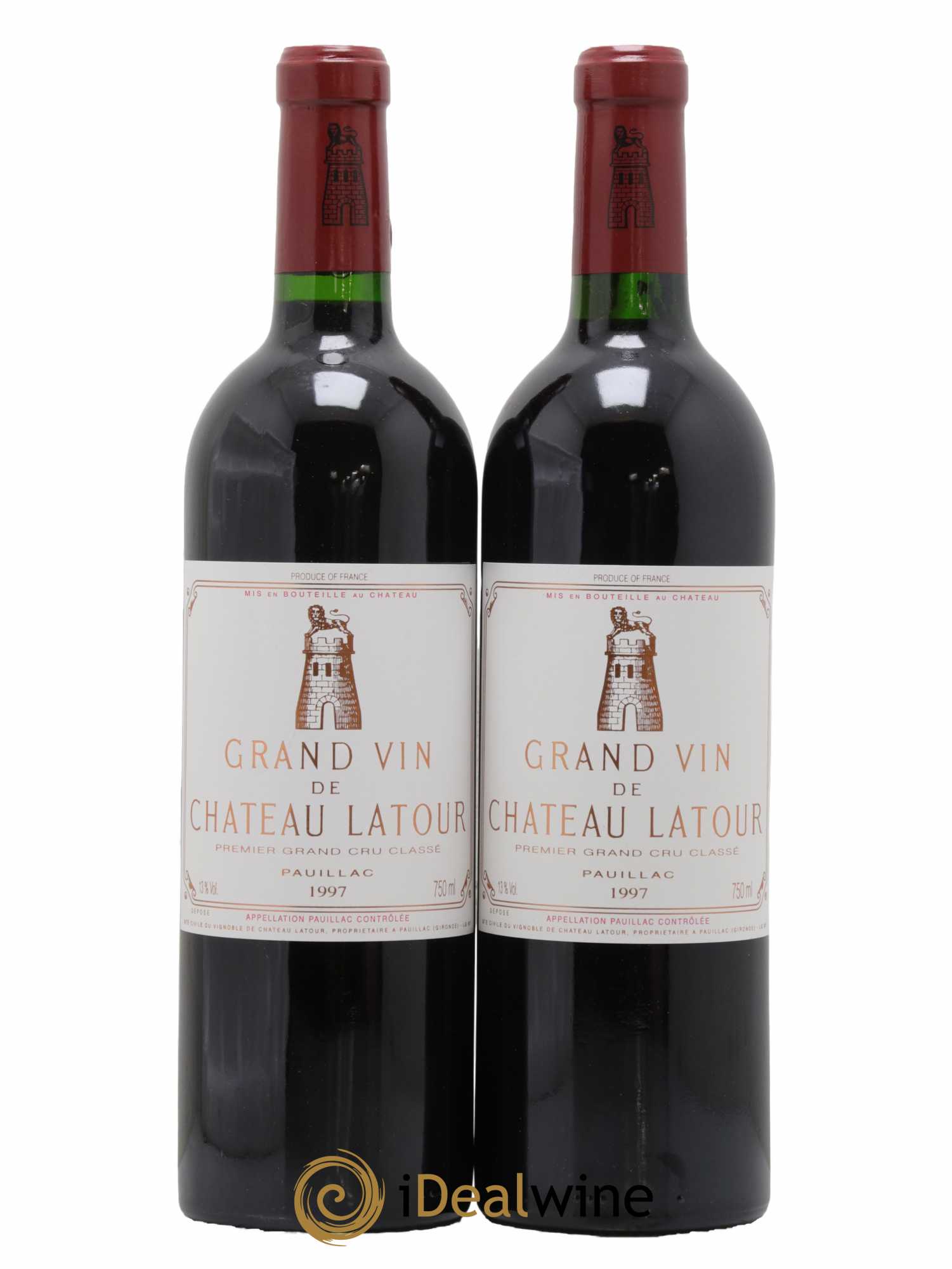 Château Latour 1er Grand Cru Classé  1997 - Lot de 2 Bouteilles