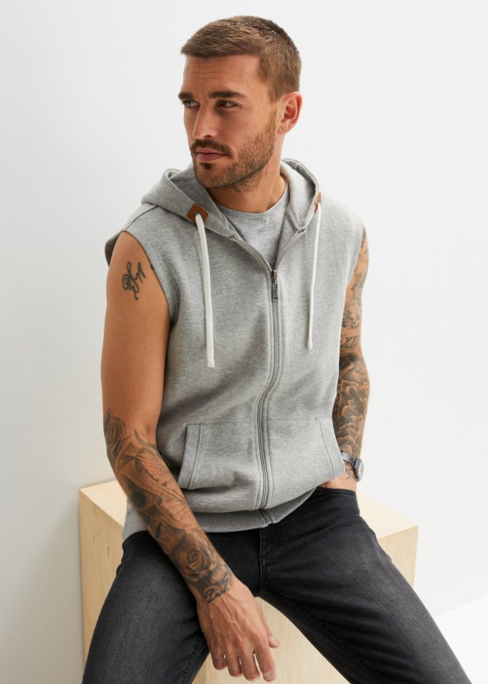 Sweatweste mit recyceltem Polyester