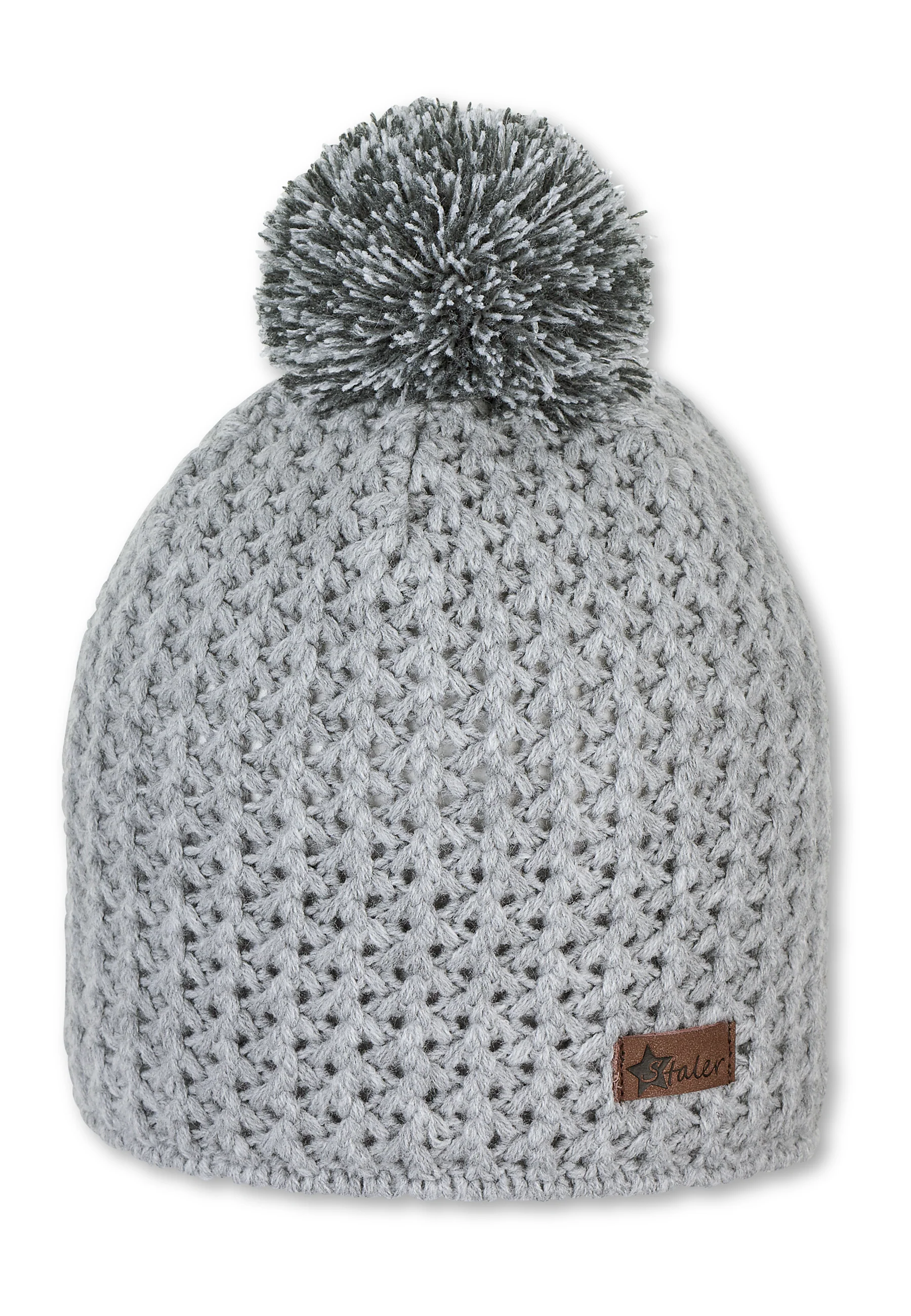 Strickmütze mit Struktur, Marine oder Silber mel.
